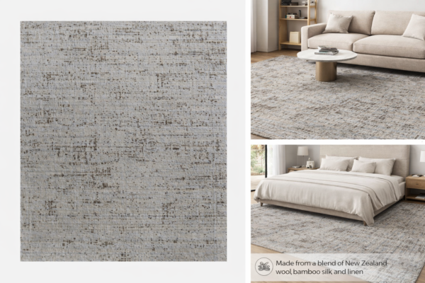 Handcrafted Nepal Wool & Bamboo Silk Carpet – HM-04